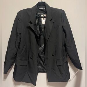 Missguided Classic Black Women's Double Breasted Blazer